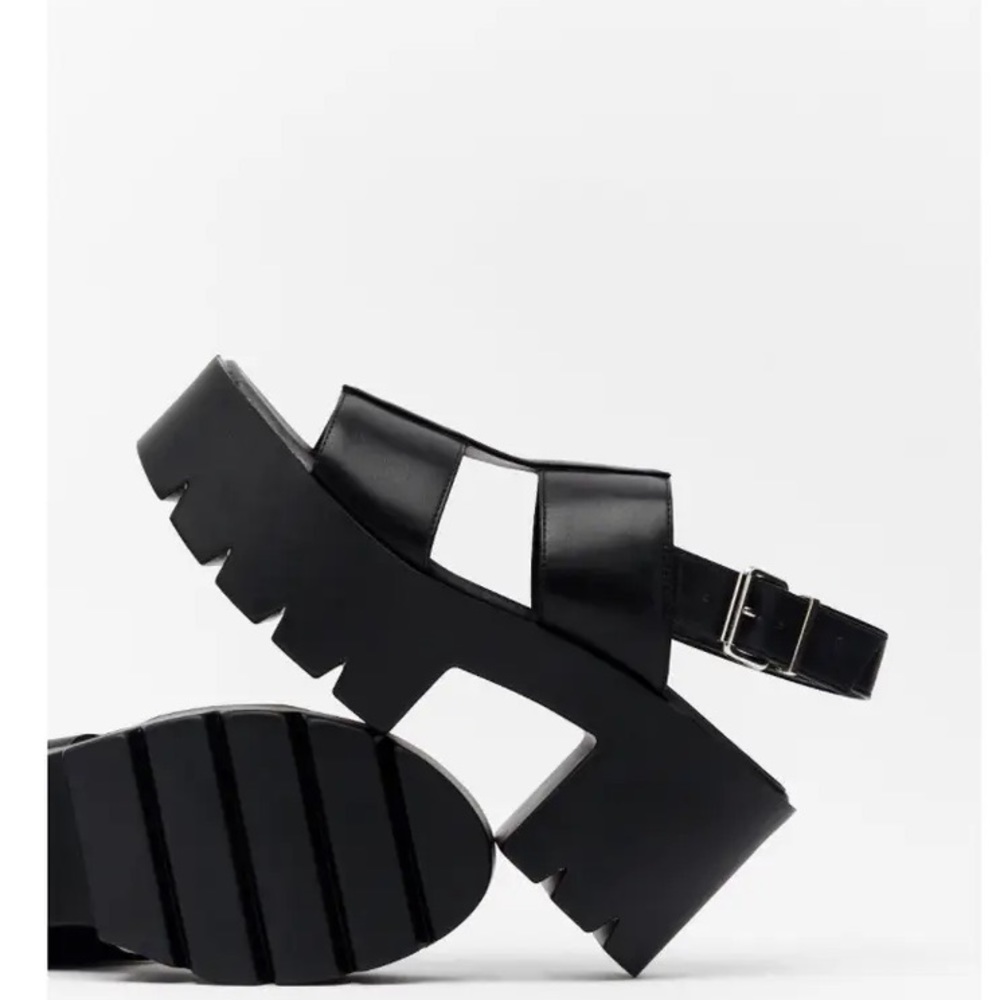 Nasty Gal Black Chunky Platform Sandal